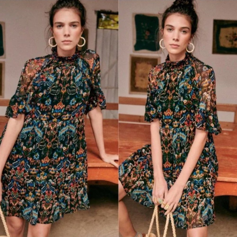 SEZANE - Robe Courte Ninon Dress - Multicolor